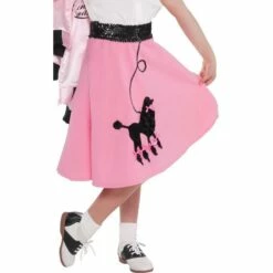Girls Pink Poodle Skirt