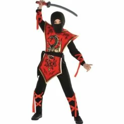 Party City 12 Boys Ninja Assassin Costume